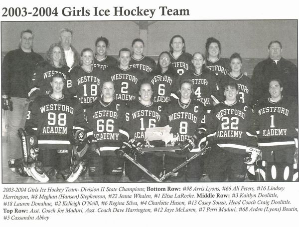 2003-2004 Girls' Ice Hockey Team