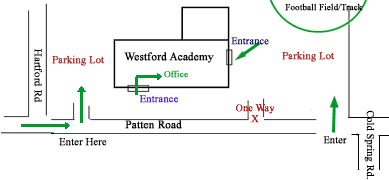 Westford Academy Parking Map